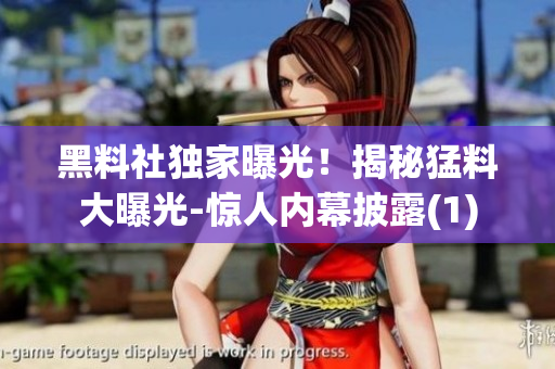 黑料社独家曝光！揭秘猛料大曝光-惊人内幕披露(1)